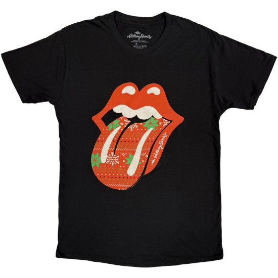 Rolling Stones - Christmas Tongue Uni Bl_T-Shirt  (2XL)