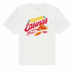 Stranger Things - Season Of Eating Pizza Uni Wht T-Shirt