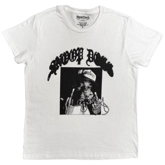 Snoop Dogg - Middle Finger Uni Wht T-Shirt