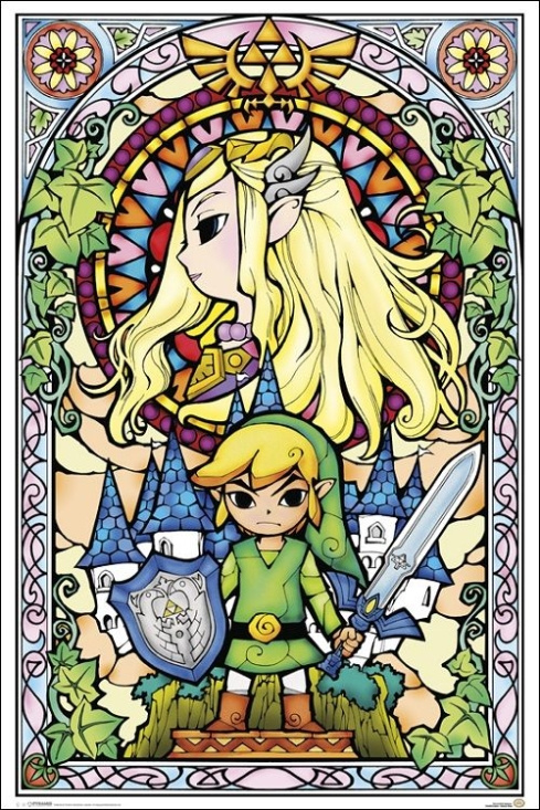 Game Poster - Zelda - Stained Glass (91,5 X 61 Cm)