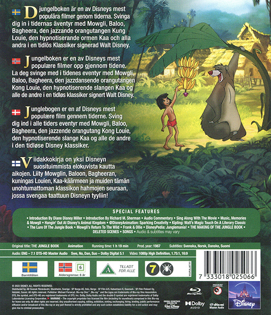 Movie - Jungle Book, The (Animated) (Bd)