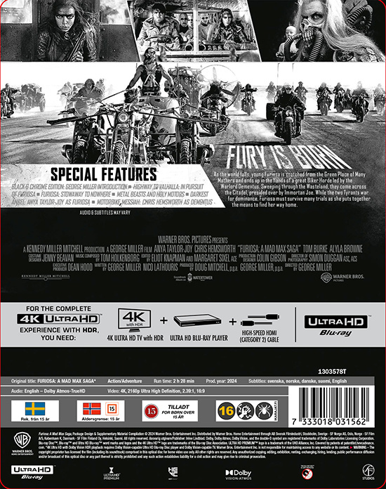 Movie - Furiosa: A Mad Max Saga Black & Chrome E