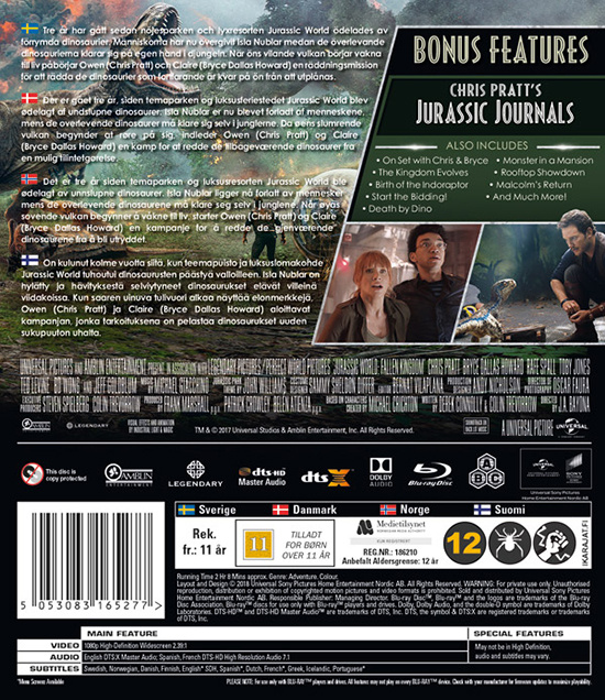 Movie - Jurassic World: Fallen Kingdom Bd S-T