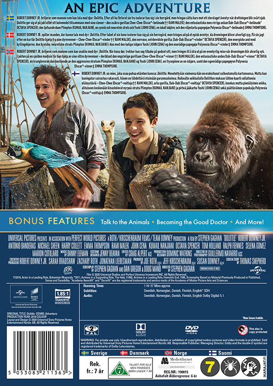 Movie - Dolittle Dvd S-T