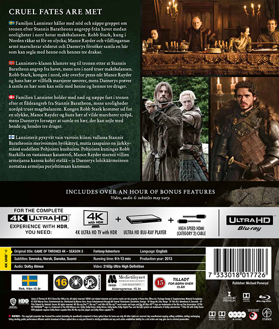 Movie - Game Of Thrones 4K - Season 3