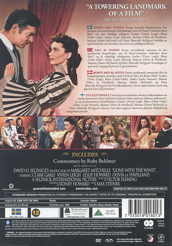 Movie - Gone With The Wind Dvd