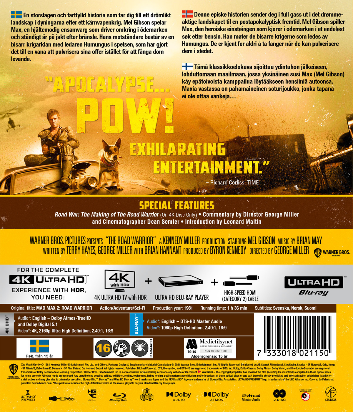 Movie - Mad Max 2: Road Warrior (4K+Bd)