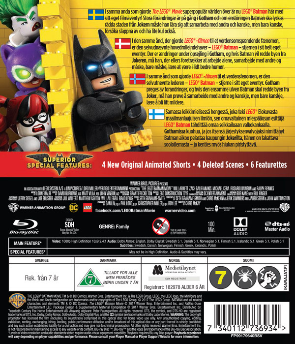 Movie - Lego Batman Movie Bd
