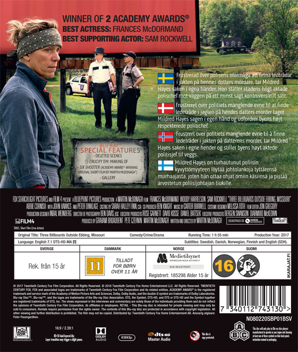 Movie - Three Billboards Outside Ebbing Mis. Bd