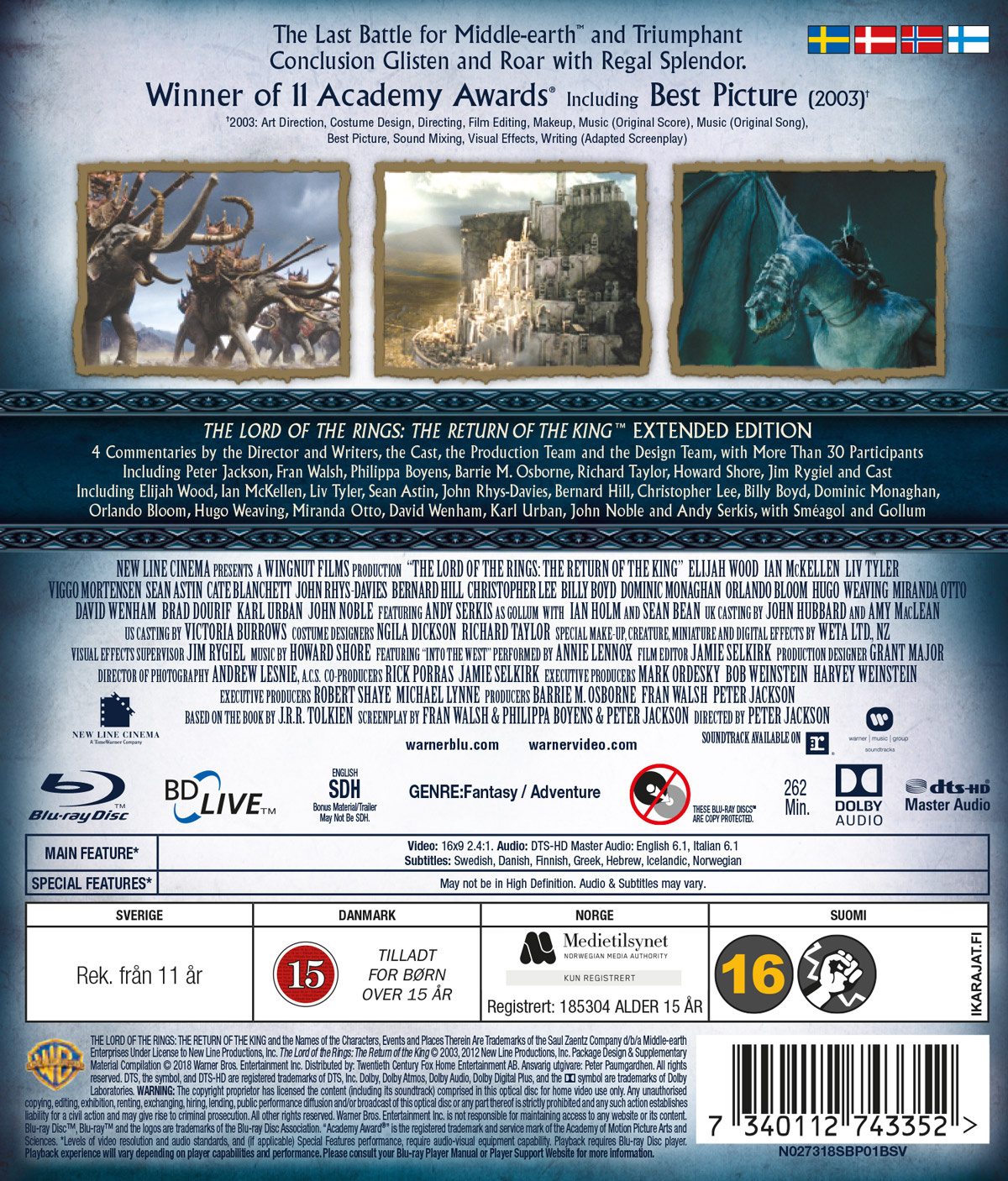 Movie - Lord Of The Rings 3 - Extended Cut Bd