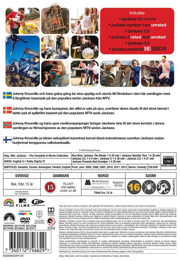 Movie - Jackass: Complete 6-Movie Collection Dvd