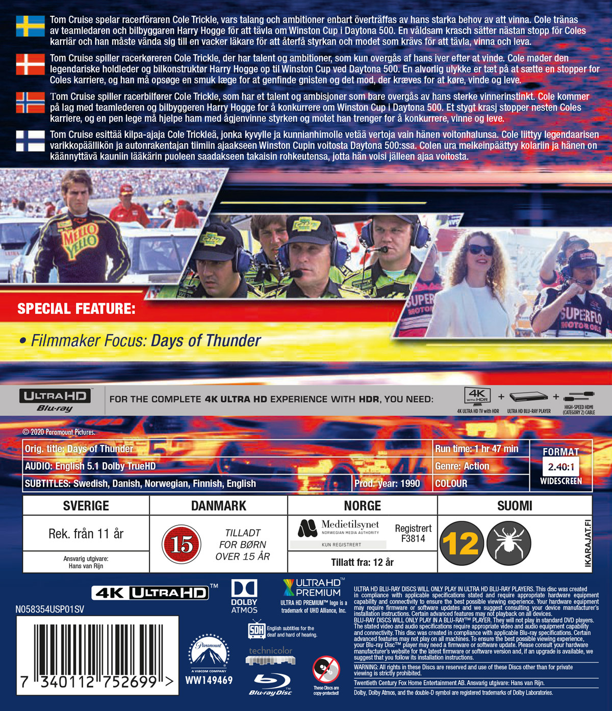 Movie - Days Of Thunder Uhd