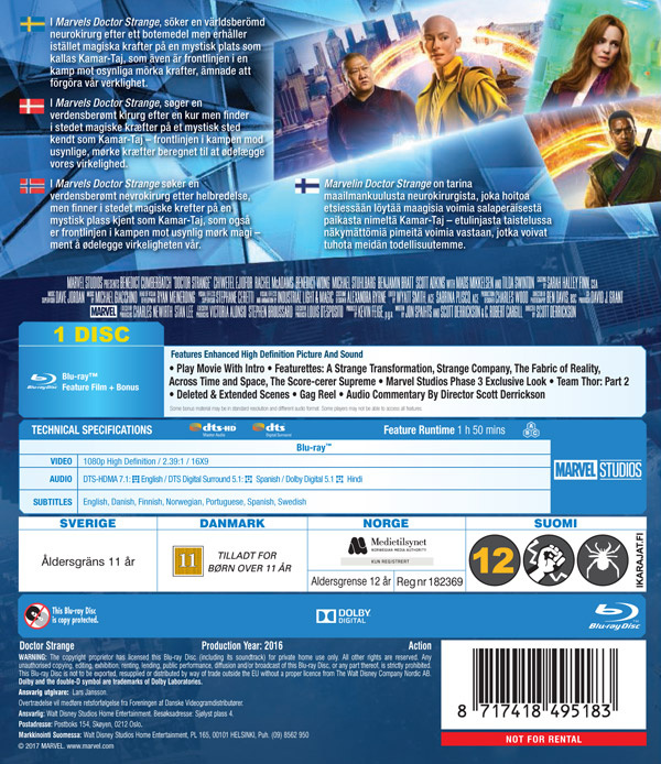 Movie - Doctor Strange Bd/Scandi