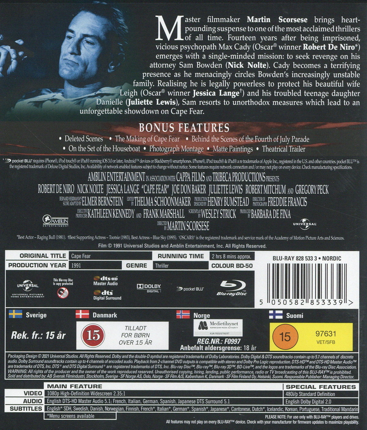 Movie - Cape Fear (1991) Bd S-T