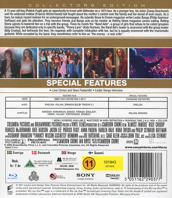 Movie - Almost Famous (Classic Line) Bd S-T