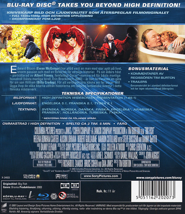 Movie - Big Fish (Rwk 2014) Bd S-T