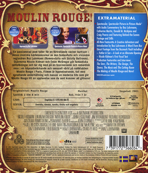 Movie - Moulin Rouge Bd