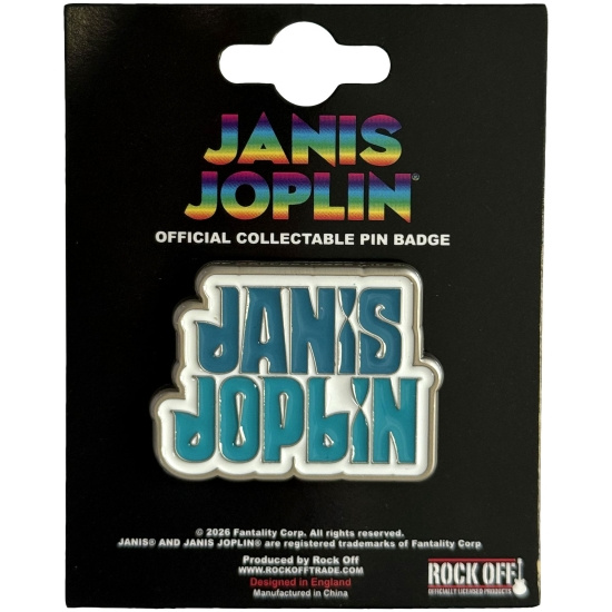 Janis Joplin - Stacked Logo Pin Badge