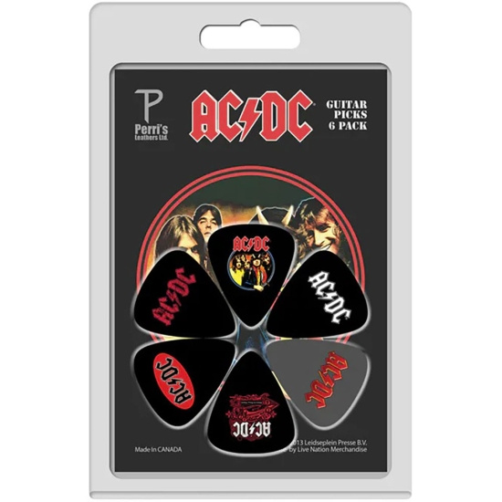 Ac/Dc - Logos Covers 6-Pack Plectrum Pack