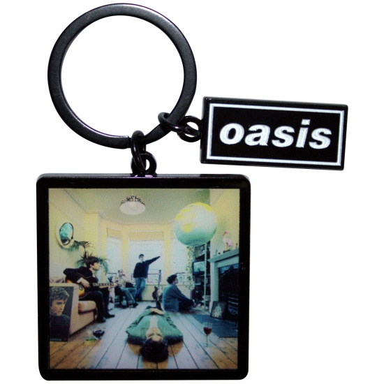 Oasis - Definitely Maybe Album Decca Logo Charm Keychain