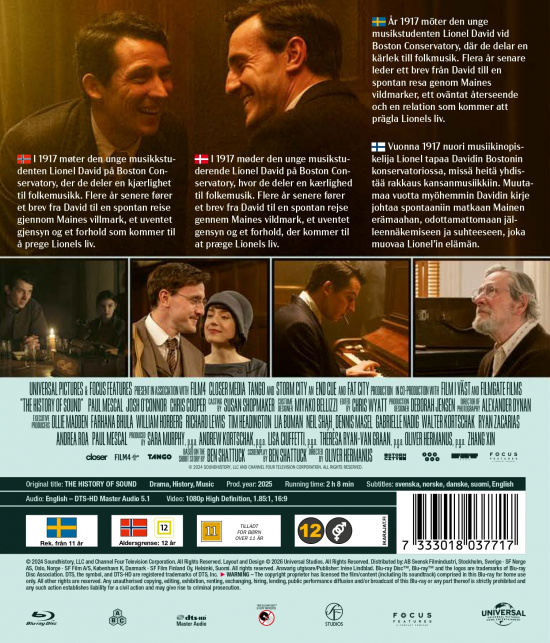 Movie - The History of Sound (Blu-ray)