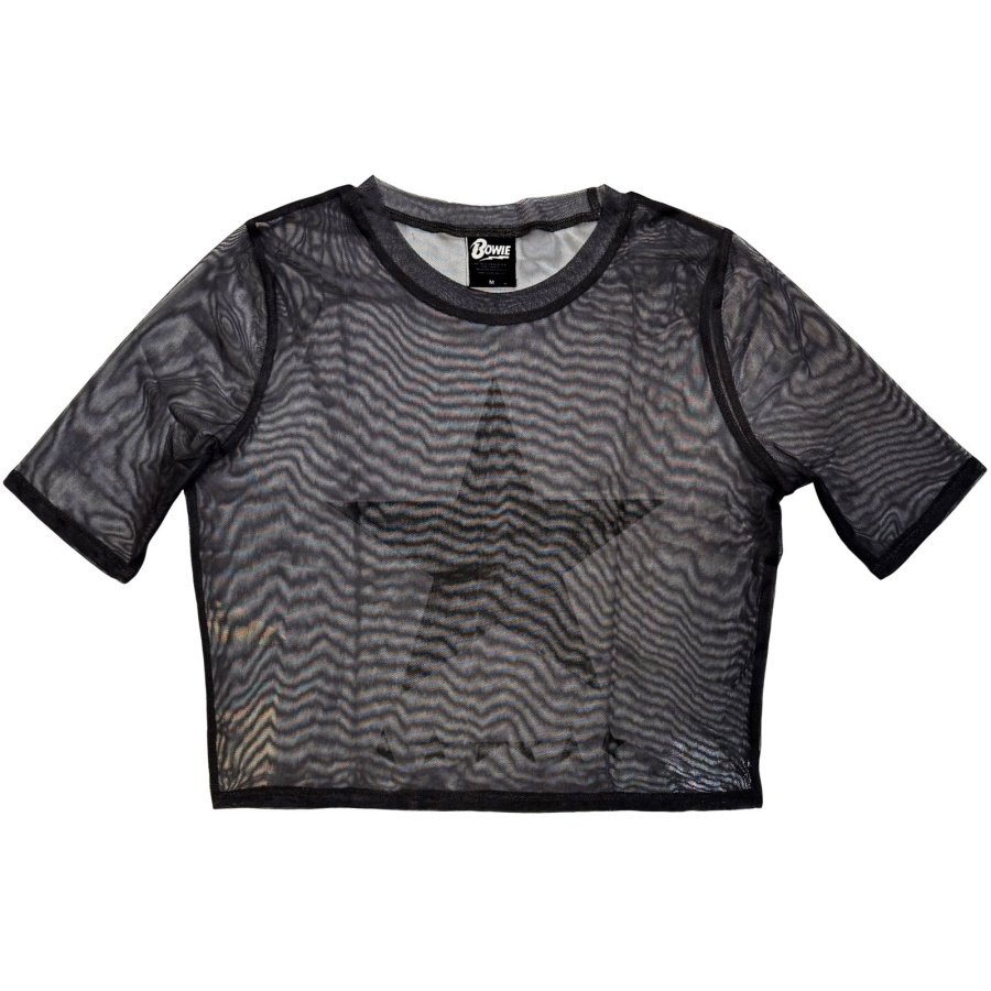 David Bowie - Blackstar Lady Char Mesh Crop