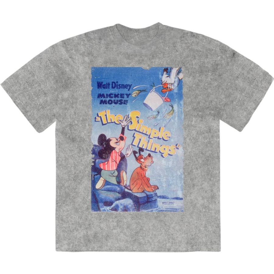 Disney - Mickey The Simple Things Stone Wash Uni Grey T-Shirt