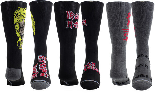 Iron Maiden - Crew Socks (3 Pack Collector Guitar Shape Tin)