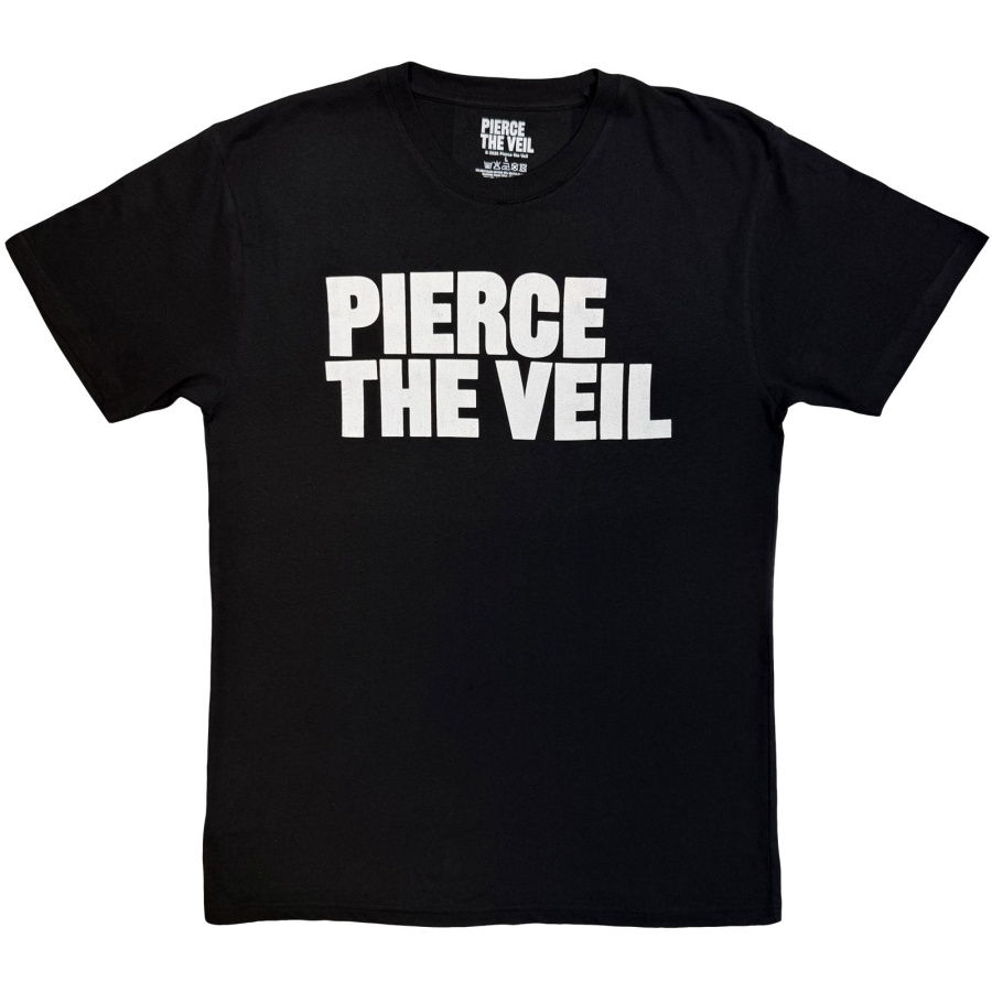 Pierce The Veil - Logo Mono Uni Bl T-Shirt