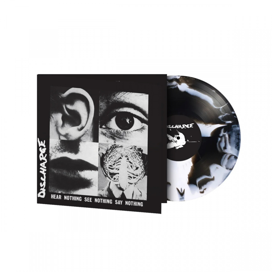 Discharge - Hear Nothing See Nothing Say Nothing (White & Black Swirl Vinyl LP)