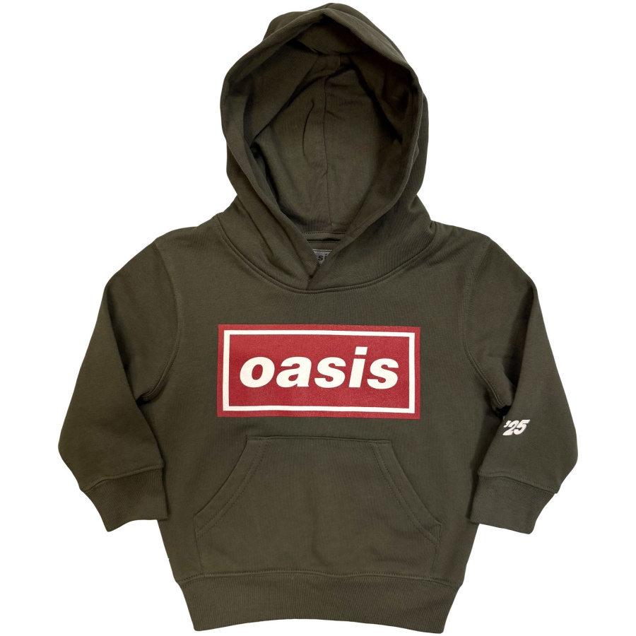 Oasis - Red Decca Logo Boys Khaki Hoodie