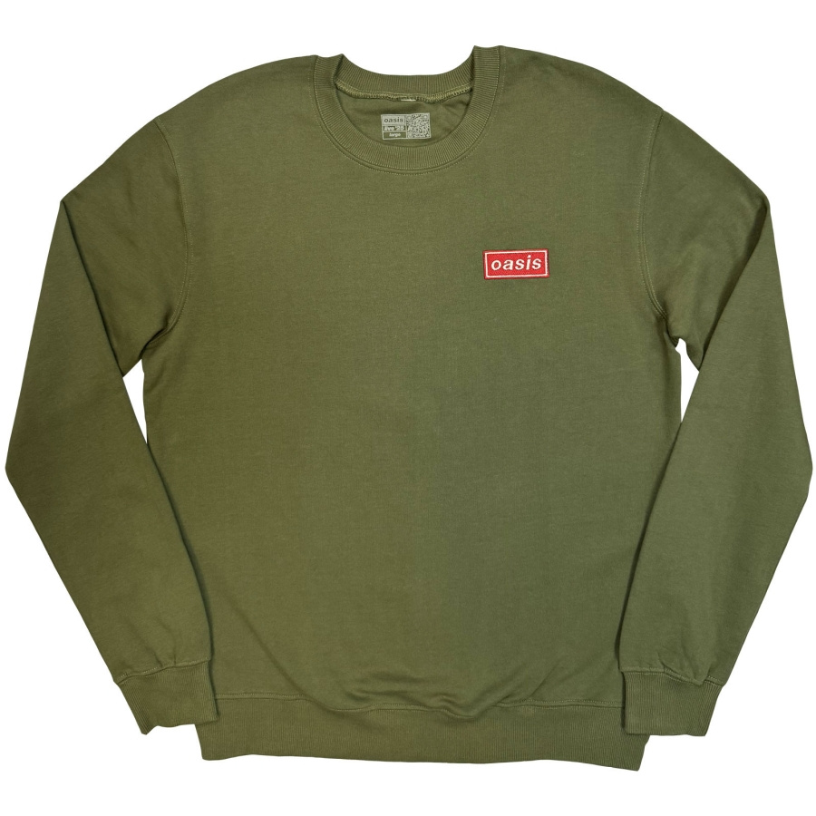 Oasis - Red Decca Logo Uni Khaki Sweatshirt