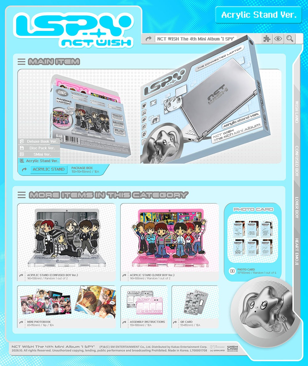 NCT WISH - I Spy (Acrylic Stand Ver.) (Random Ver.)