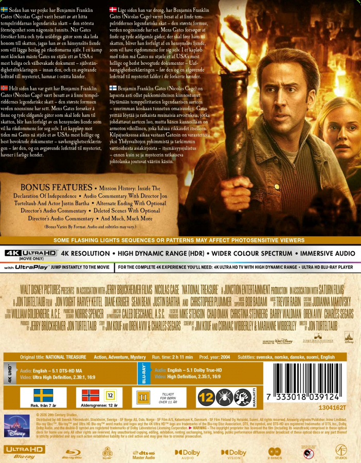 Movie - National Treasure  (Ltd Steelbook 2-disc / 4K UHD + Blu-ray)