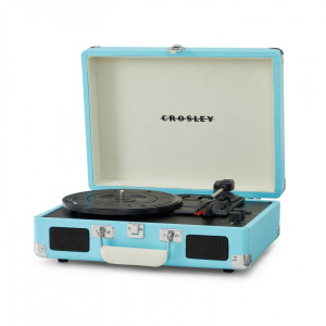 Vinylspelare - Cruiser Plus Deluxe Portable Turntable - Now With Bluetooth Out (Turquoise)
