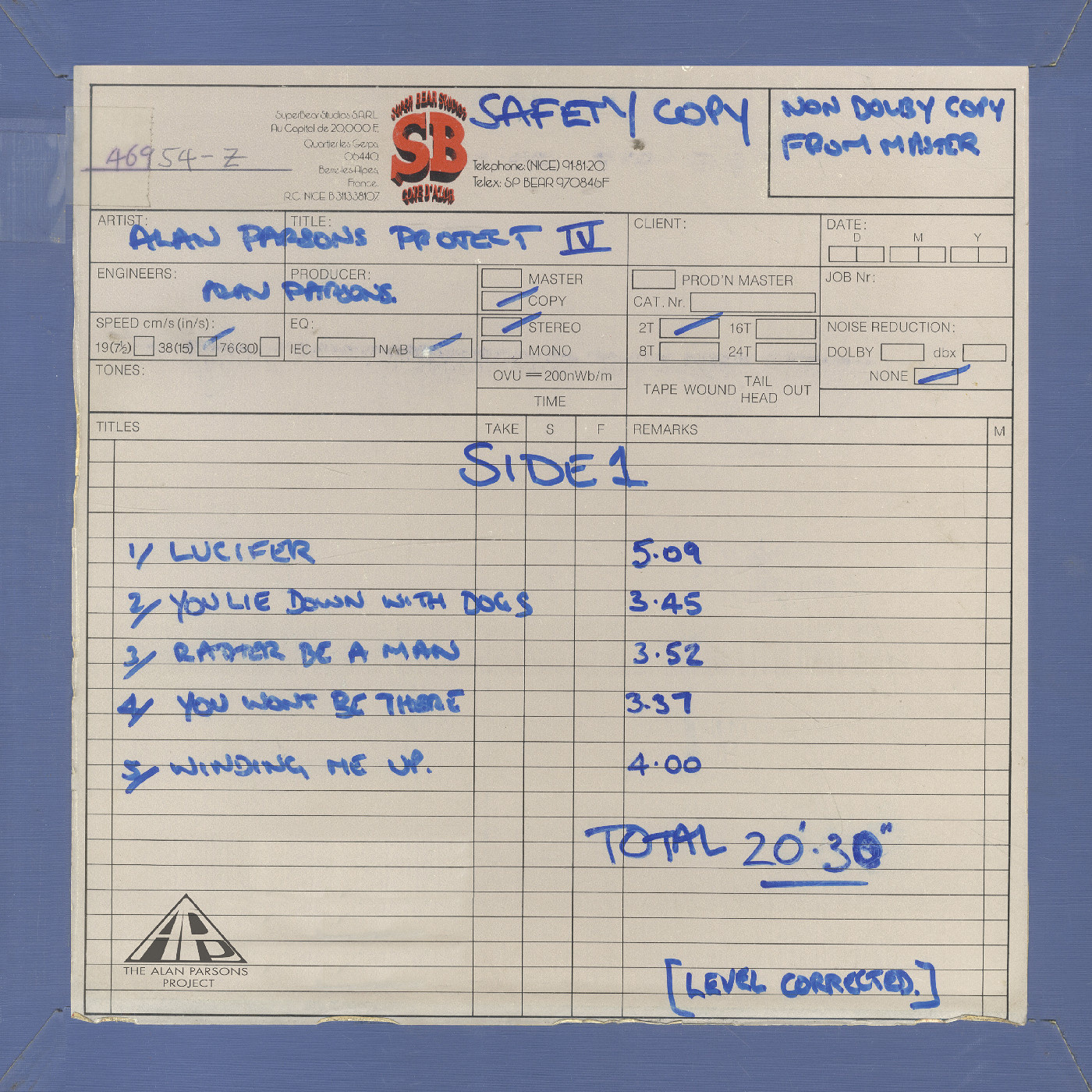Alan Parsons Project The - Eve (Work In Progress) (Trans Green