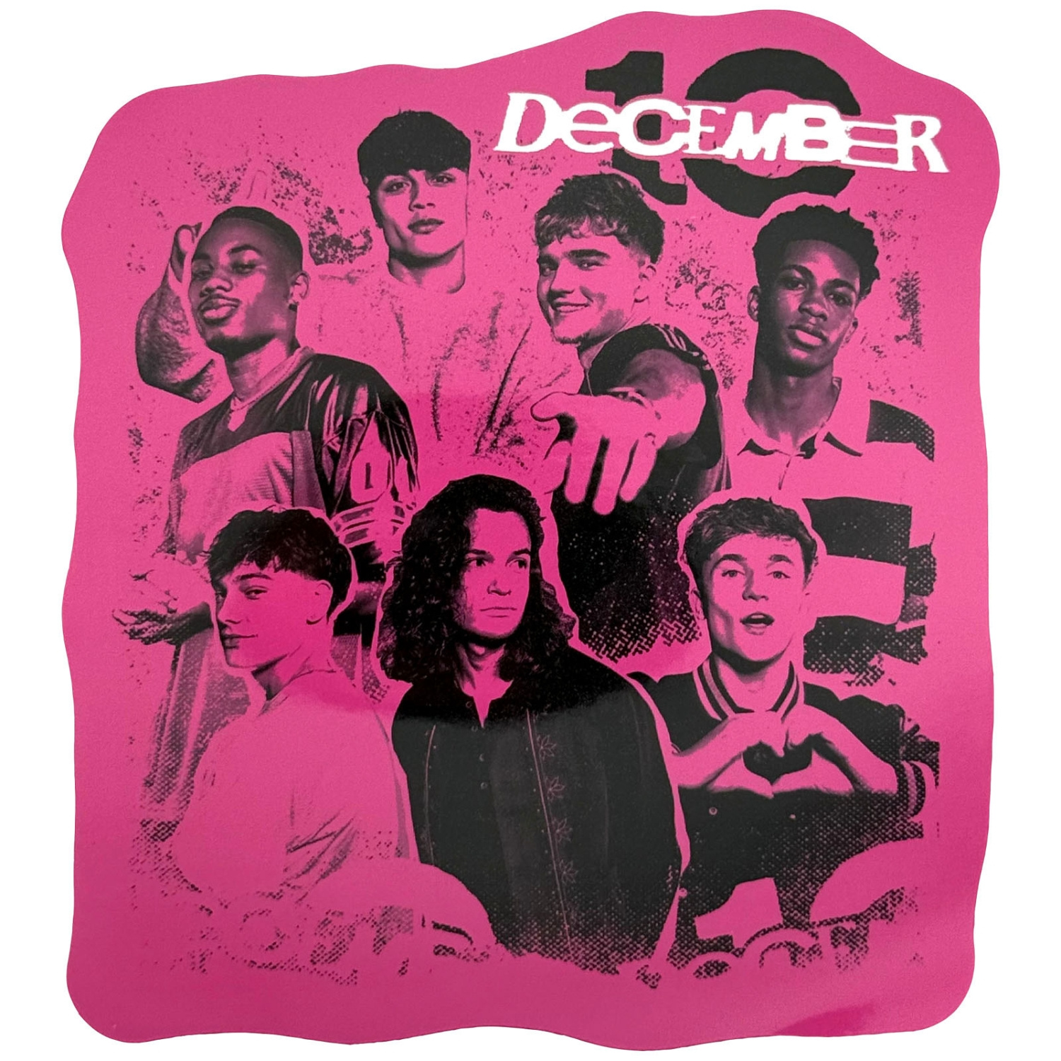 December 10 - Montage Faces Pink Sticker