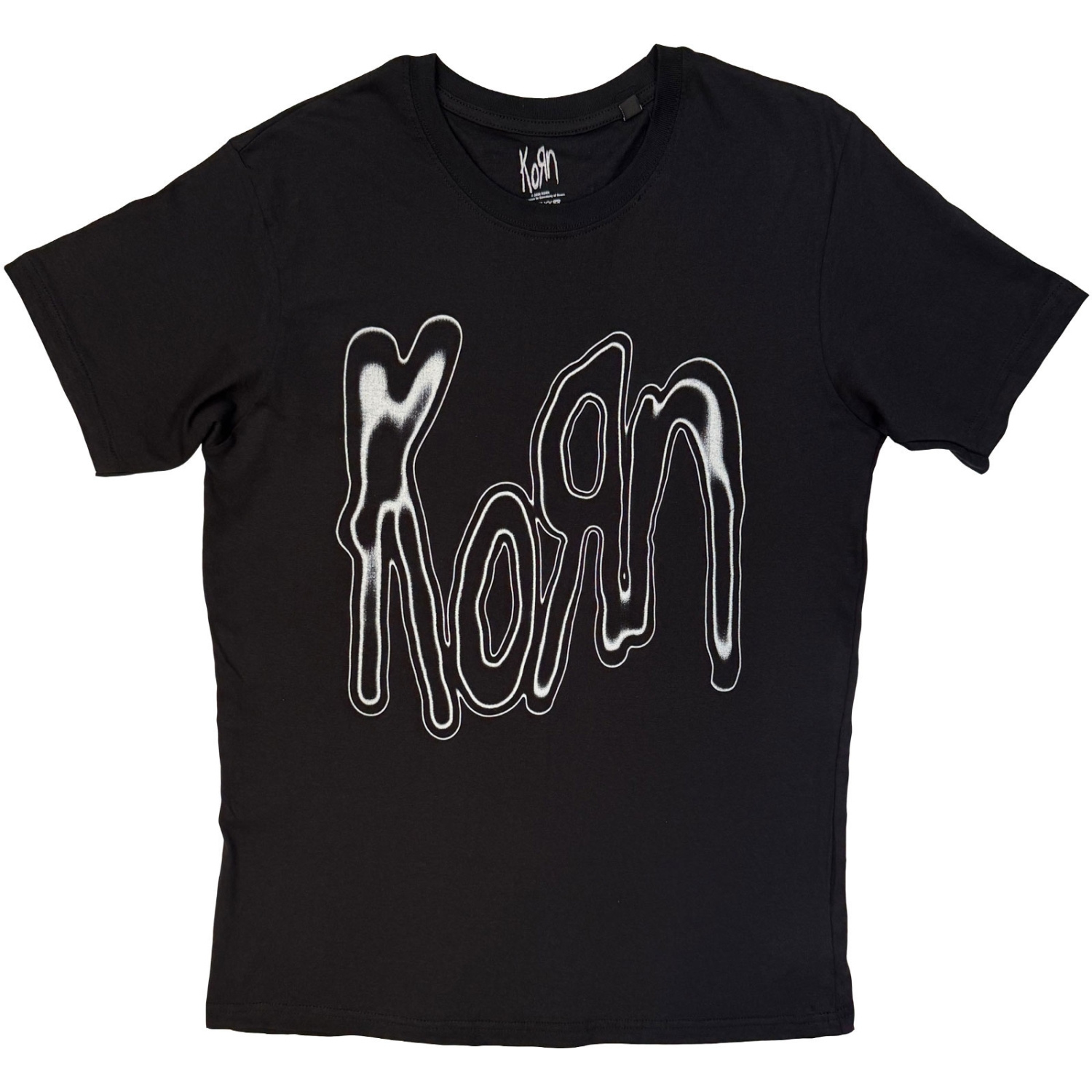 Korn - Metallic Logo Uni Bl T-Shirt