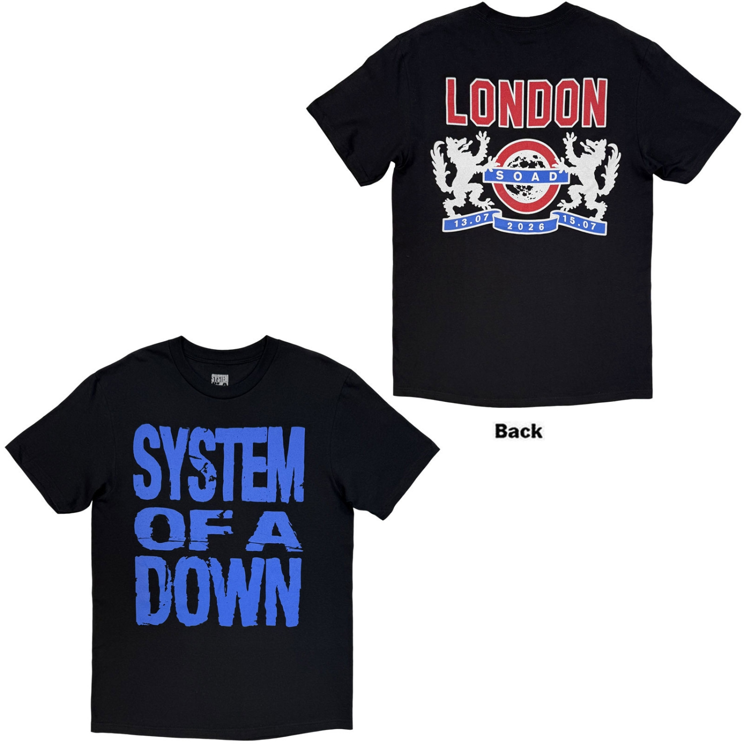 System Of A Down - London Event Tour 26 Uni Bl T-Shirt