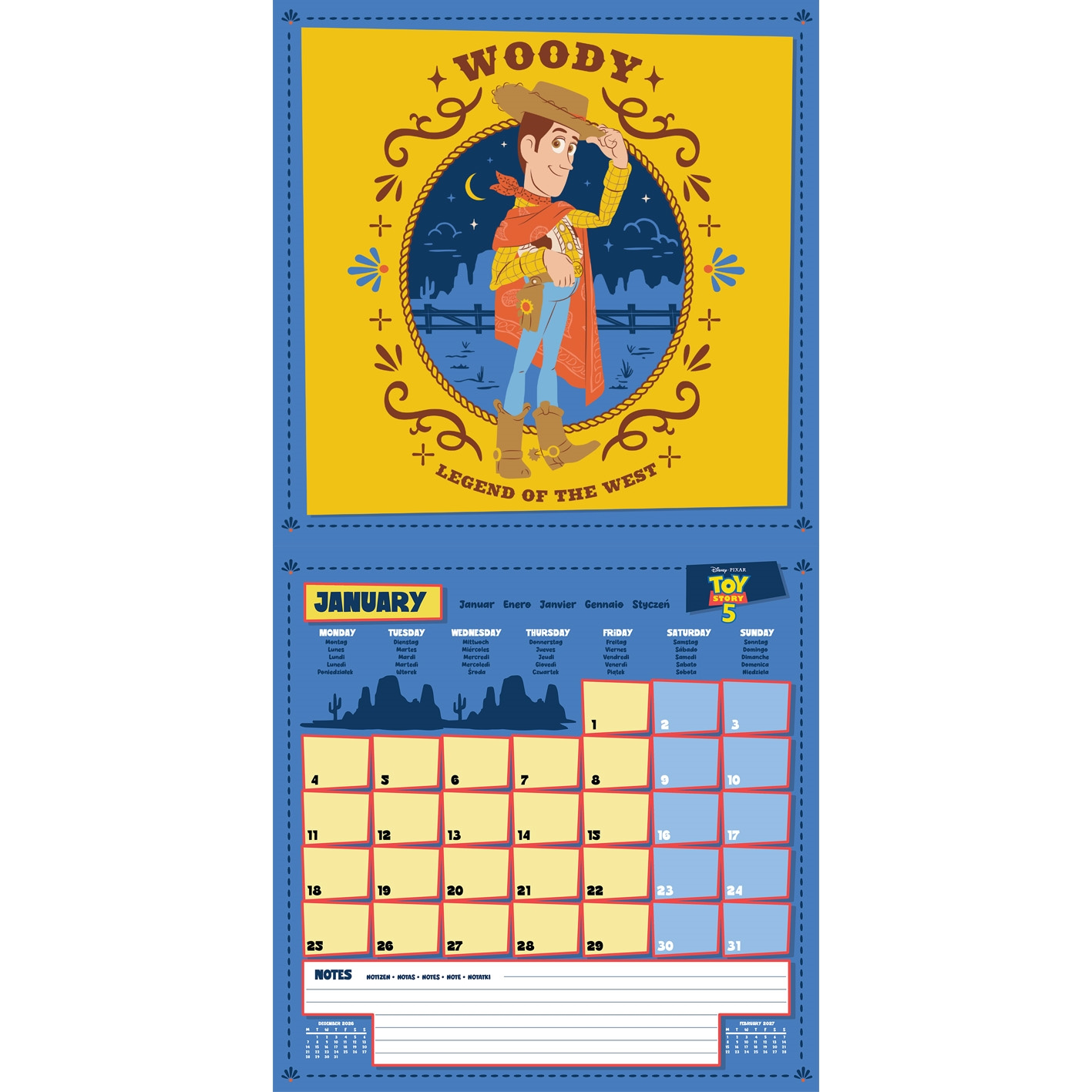 Toy Story - Toy Story 5 2027 30X30 Square Calendar