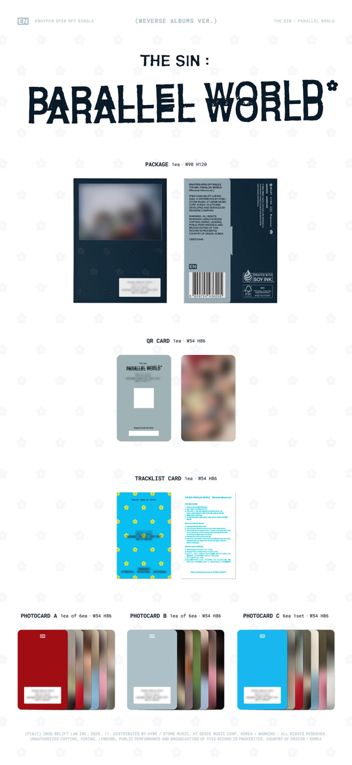 Enhypen - The Sin : Parallel World (Weverse Albums Ver.) + WS